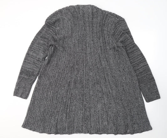 Sky designs Womens Black V-Neck  Acrylic Cardigan Jumper Size M
