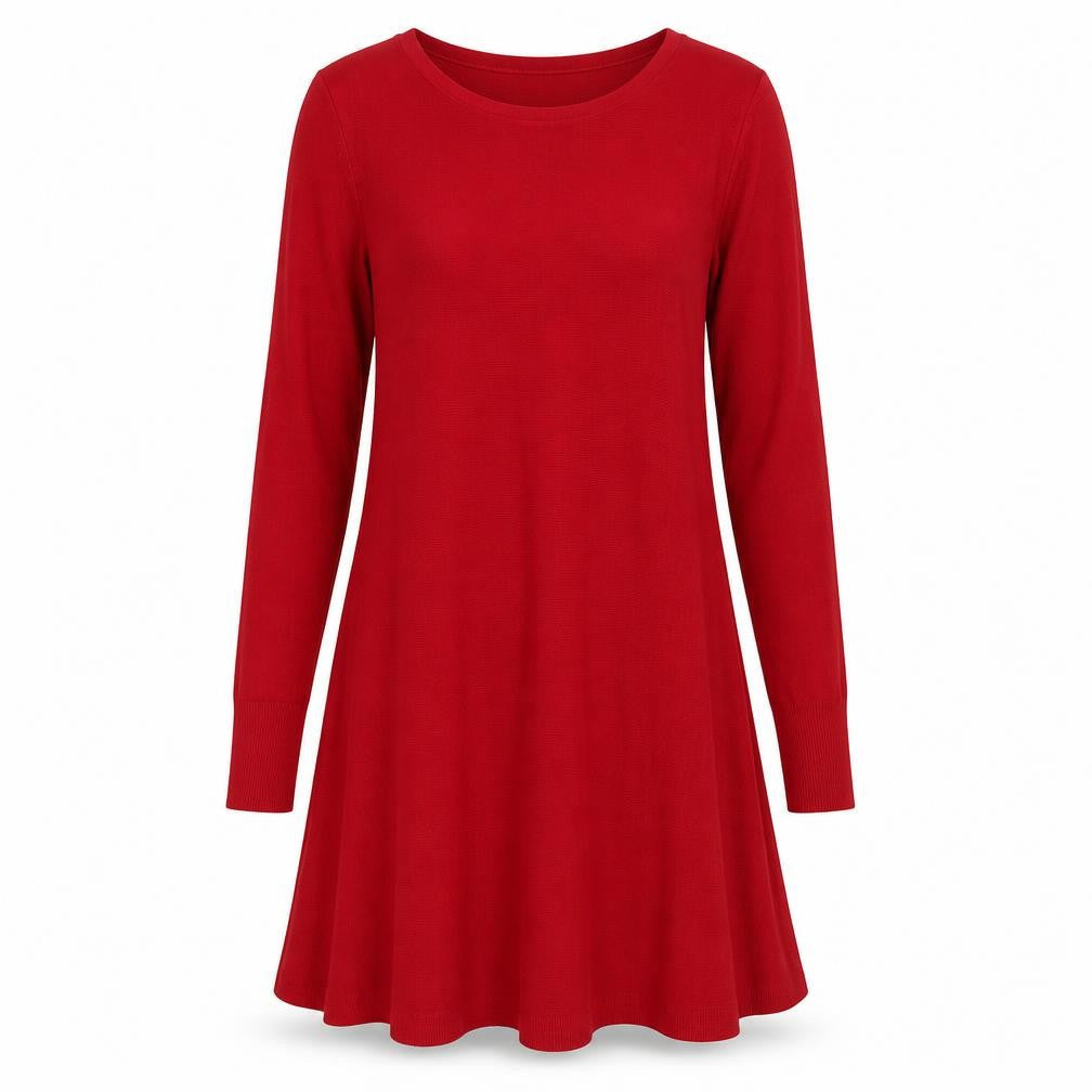 Marks and Spencer Womens Red  Acrylic Fit & Flare  Size 12  Round Neck Pullover