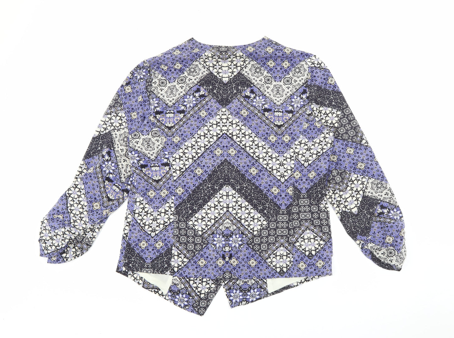 New Look Womens Blue Geometric  Jacket  Size 14