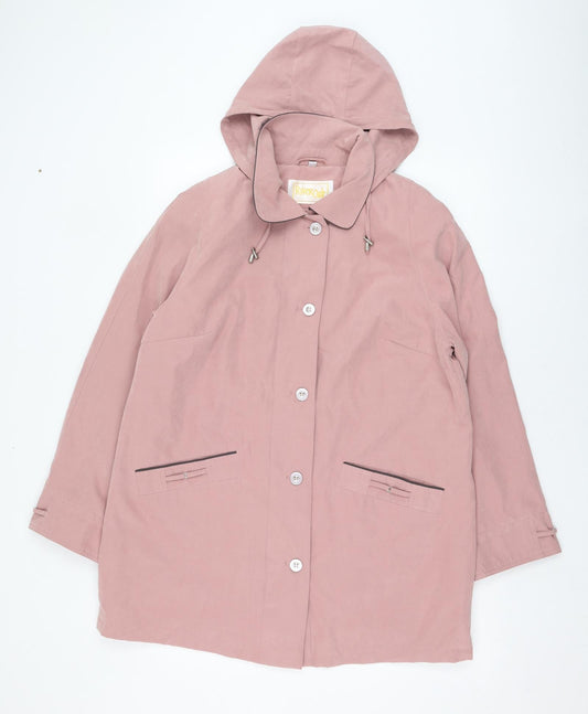 River Oak Womens Pink   Overcoat Coat Size 14  Button