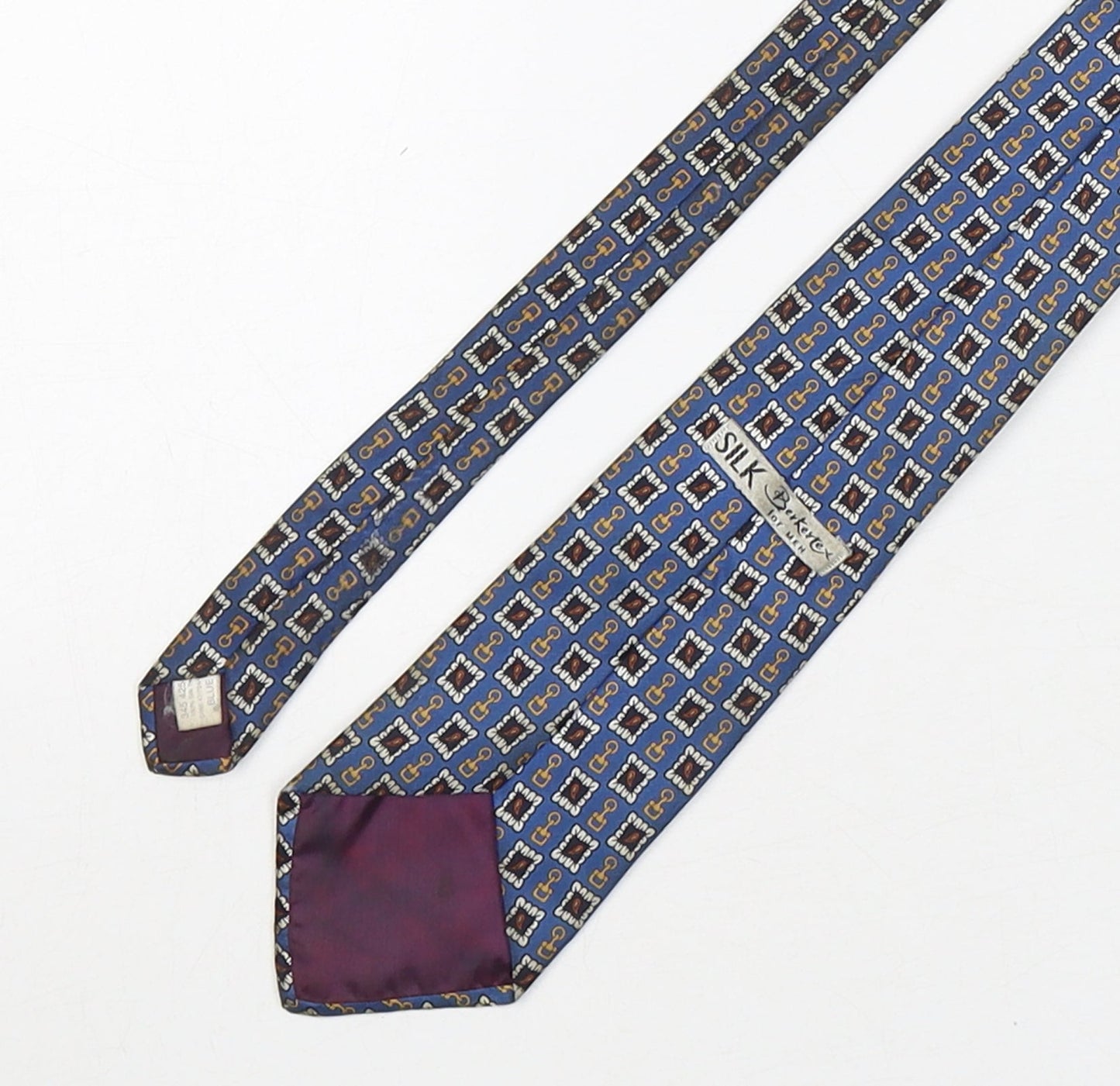 Berkertex Mens Multicoloured Geometric Silk Pointed Tie One Size