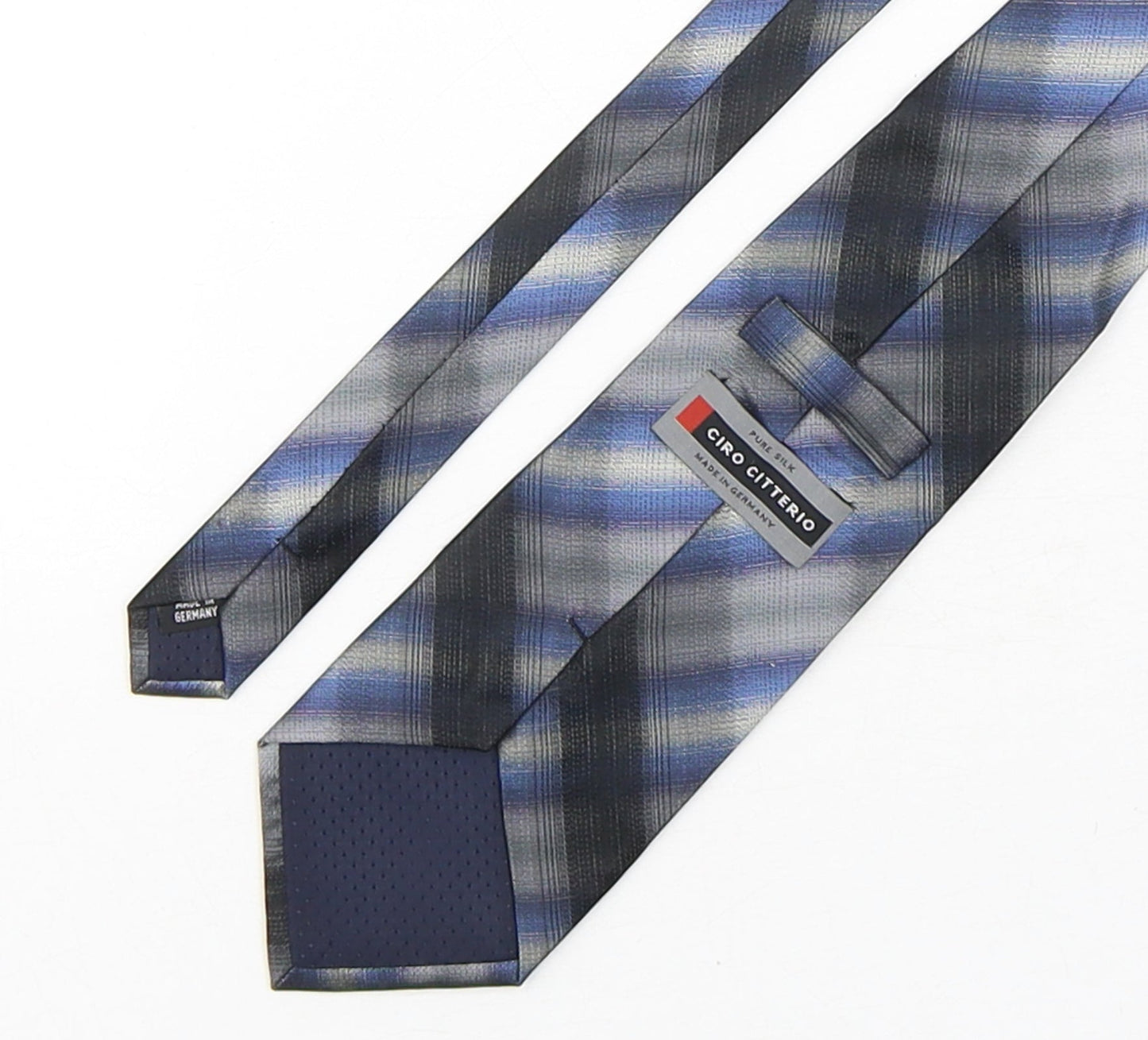 Ciro Citterio Mens Multicoloured Plaids & Checks Silk Pointed Tie One Size