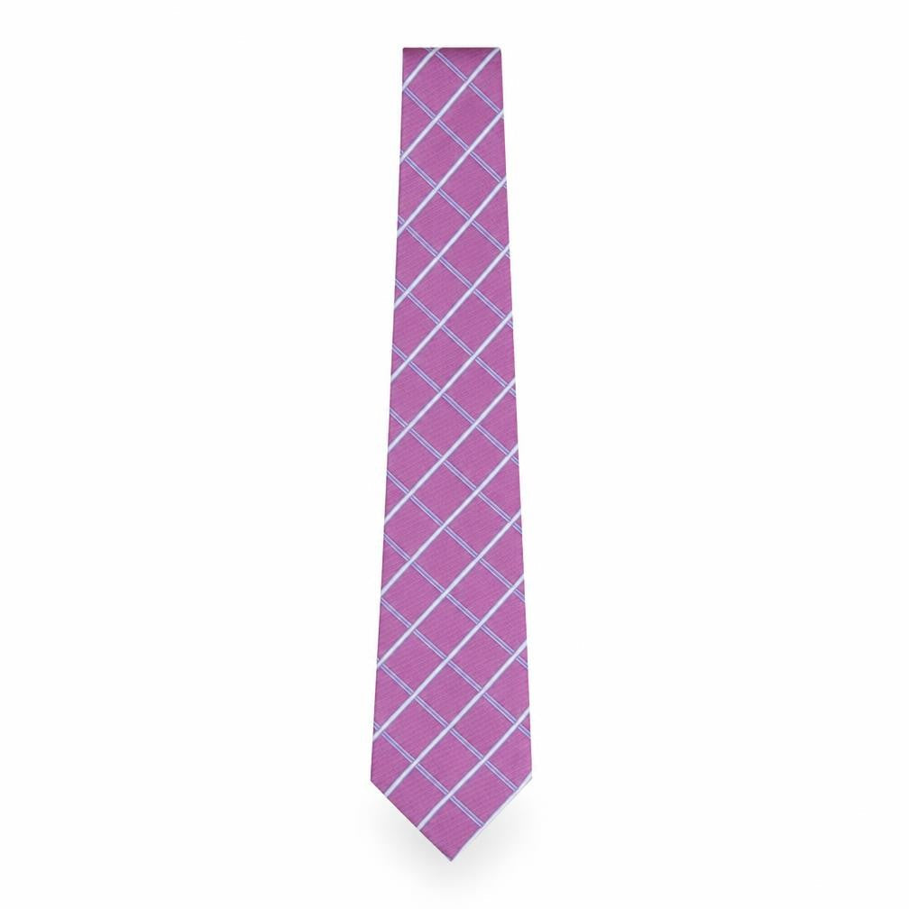 Marks and Spencer Mens Purple Plaids & Checks Polyester Pointed Tie One Size