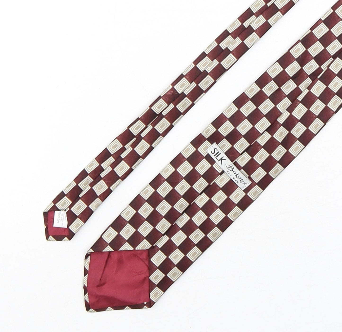 Berkertex Mens Multicoloured Plaids & Checks Silk Pointed Tie One Size