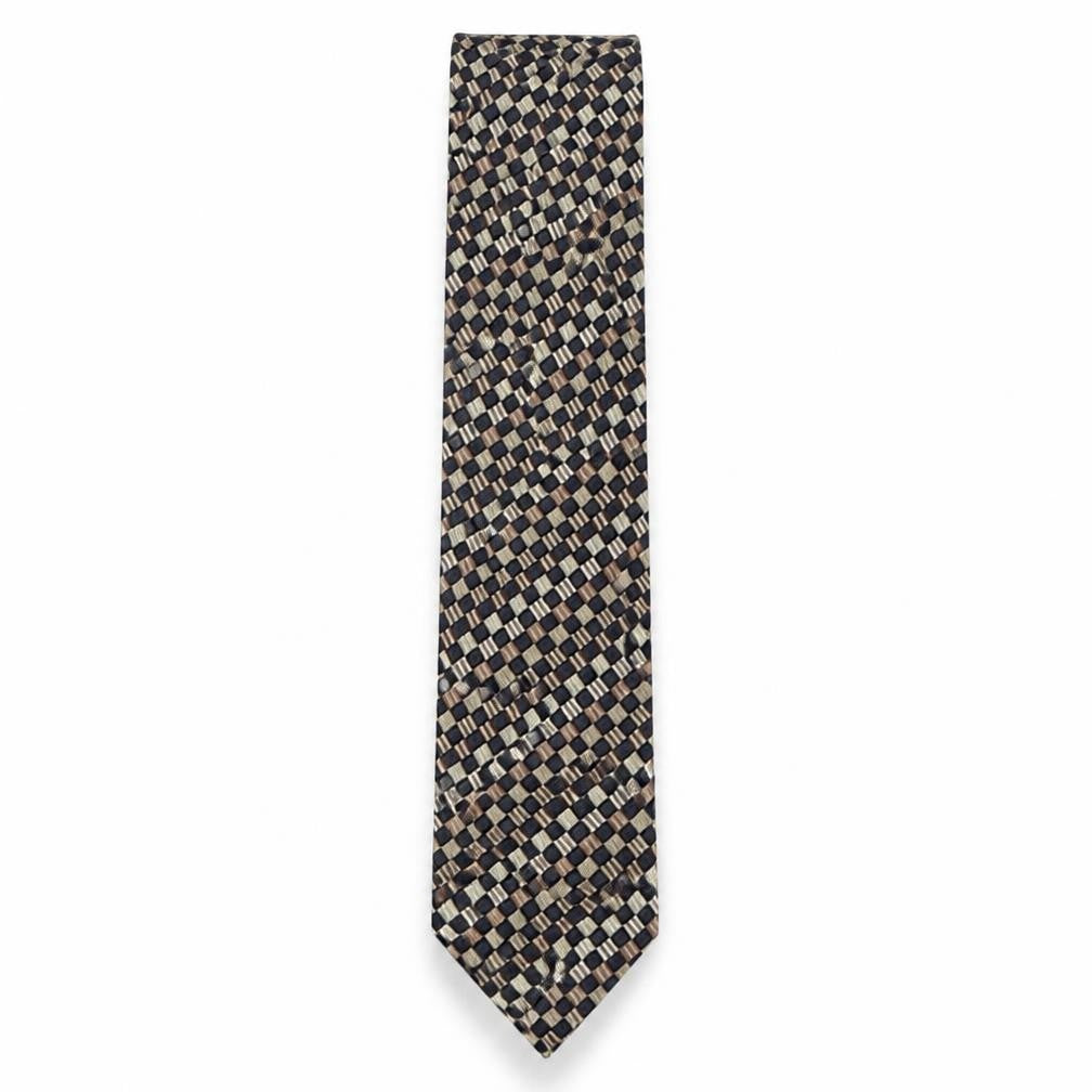 Brigdens Mens Multicoloured Plaids & Checks Silk Pointed Tie One Size