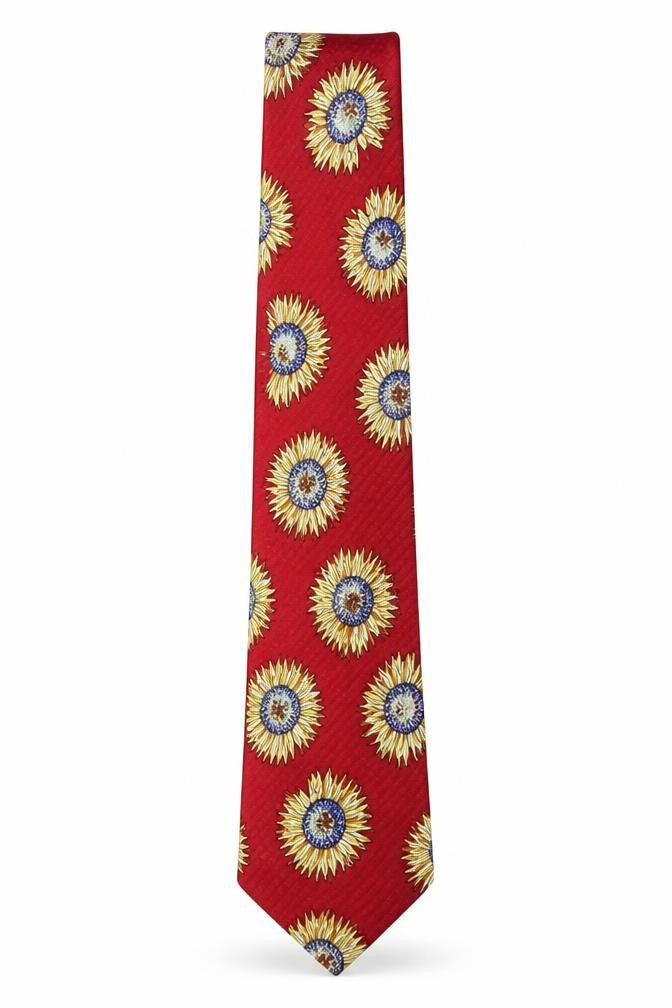 Burton  Mens Multicoloured Floral Silk Pointed Tie One Size