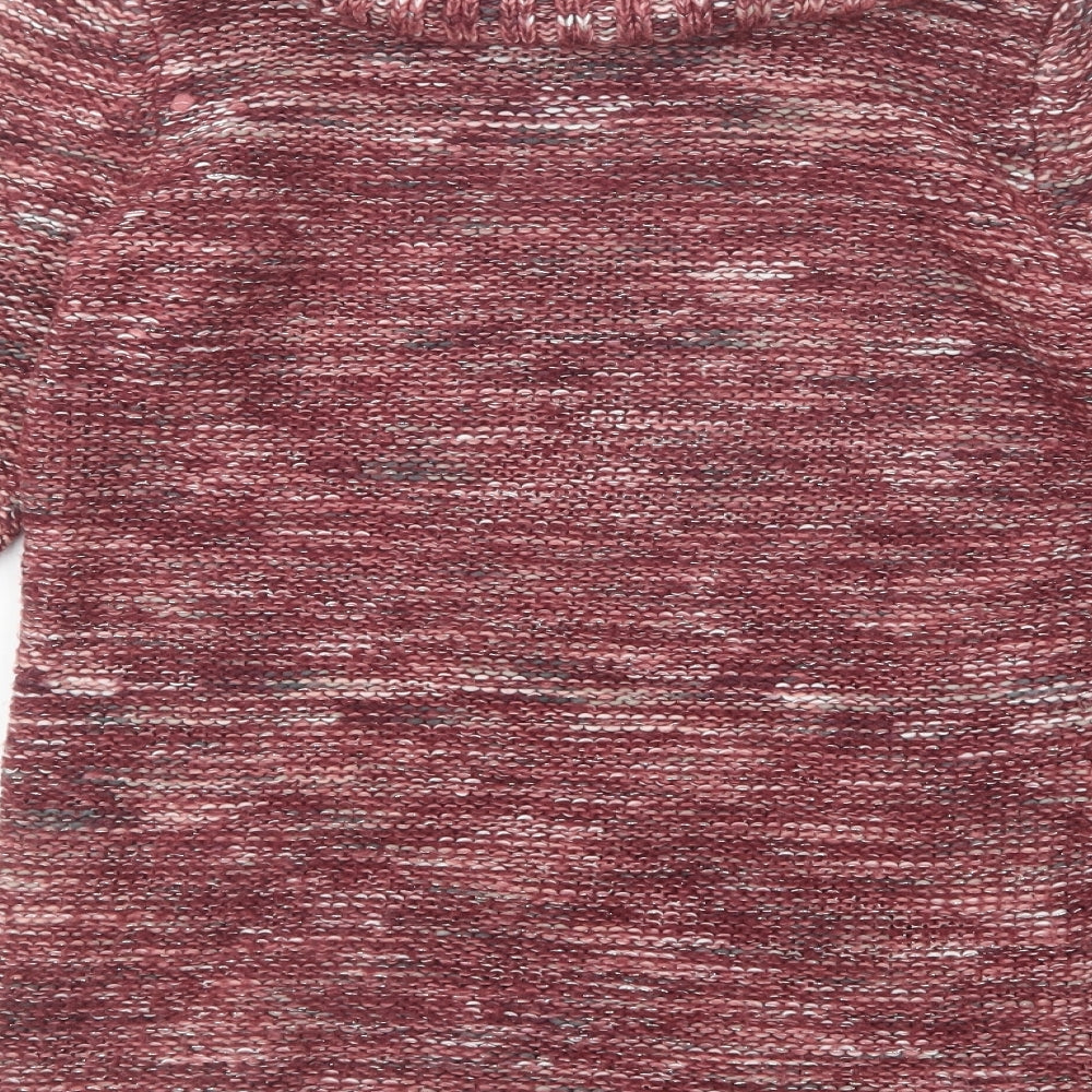 Colours of The World Womens Purple Roll Neck  Acrylic Pullover Jumper Size XS