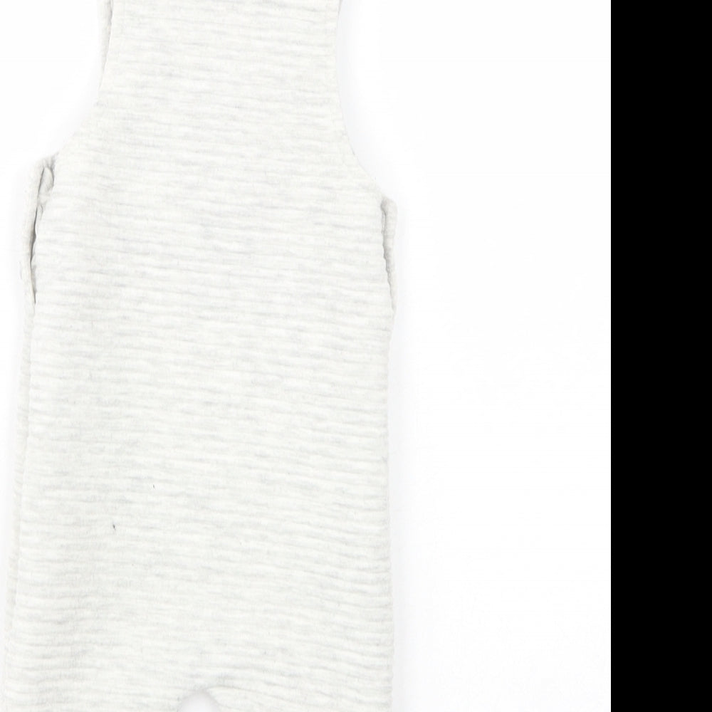 TU Baby Grey  Polyester Dungaree Outfit/Set Size 3-6 Months  Button - Hedgehog