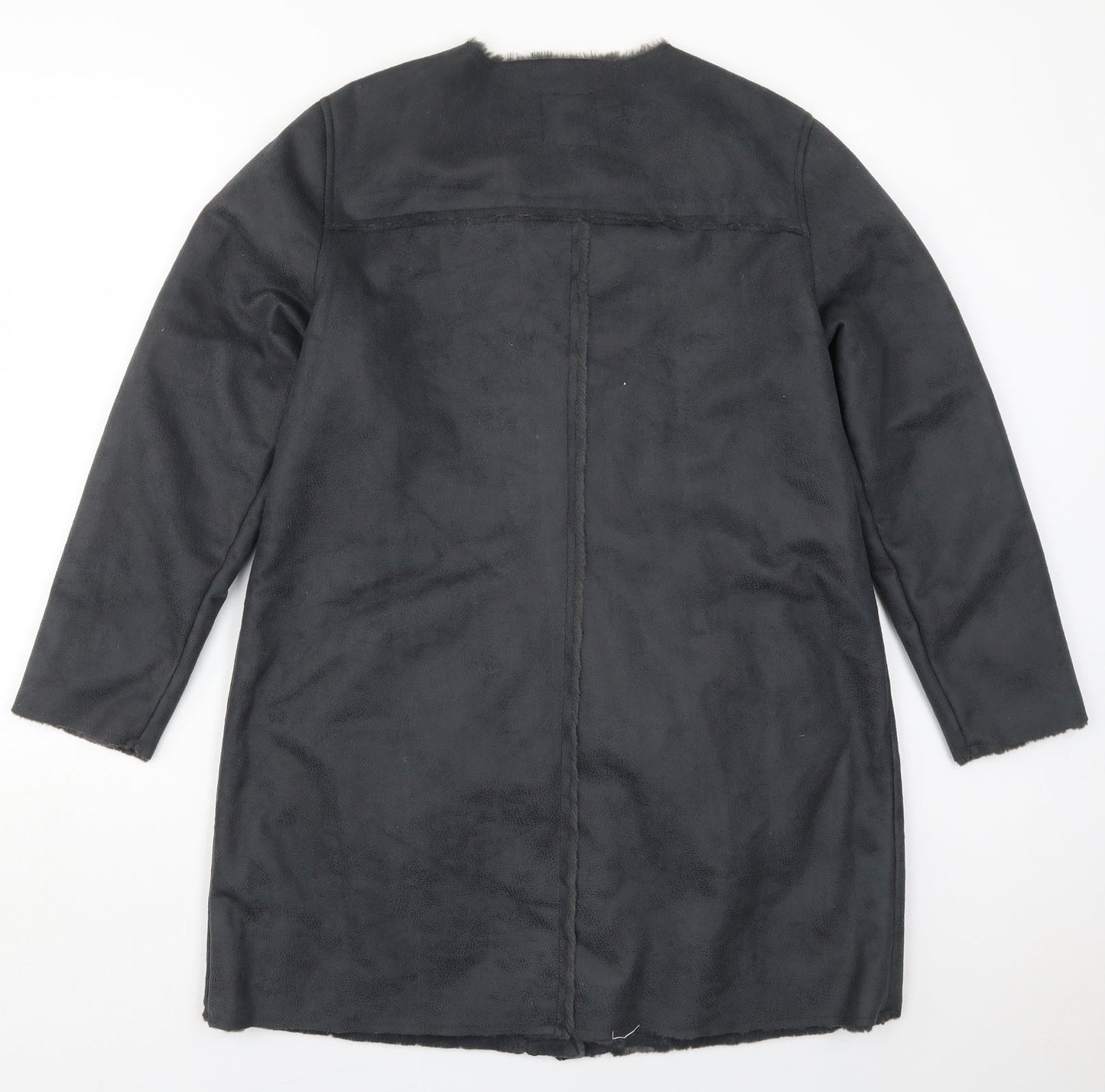 Viz-A-Viz Womens Grey   Pea Coat Coat Size M  Button