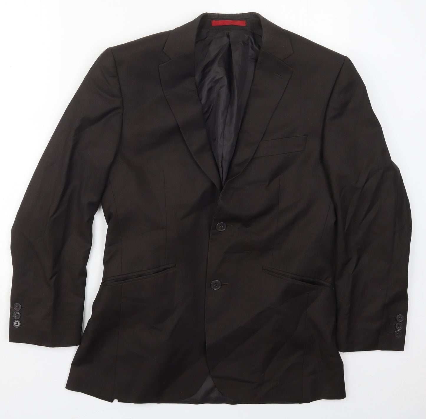 Preworn Mens Grey  Polyester Jacket Suit Jacket Size 36