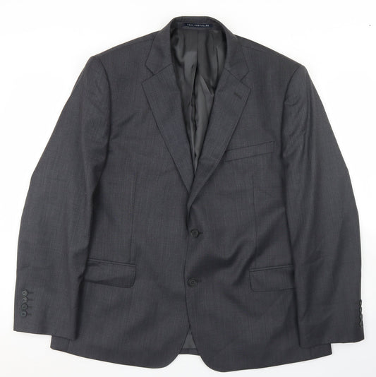 Paul Costelloe Mens Grey  Wool Jacket Blazer Size 44