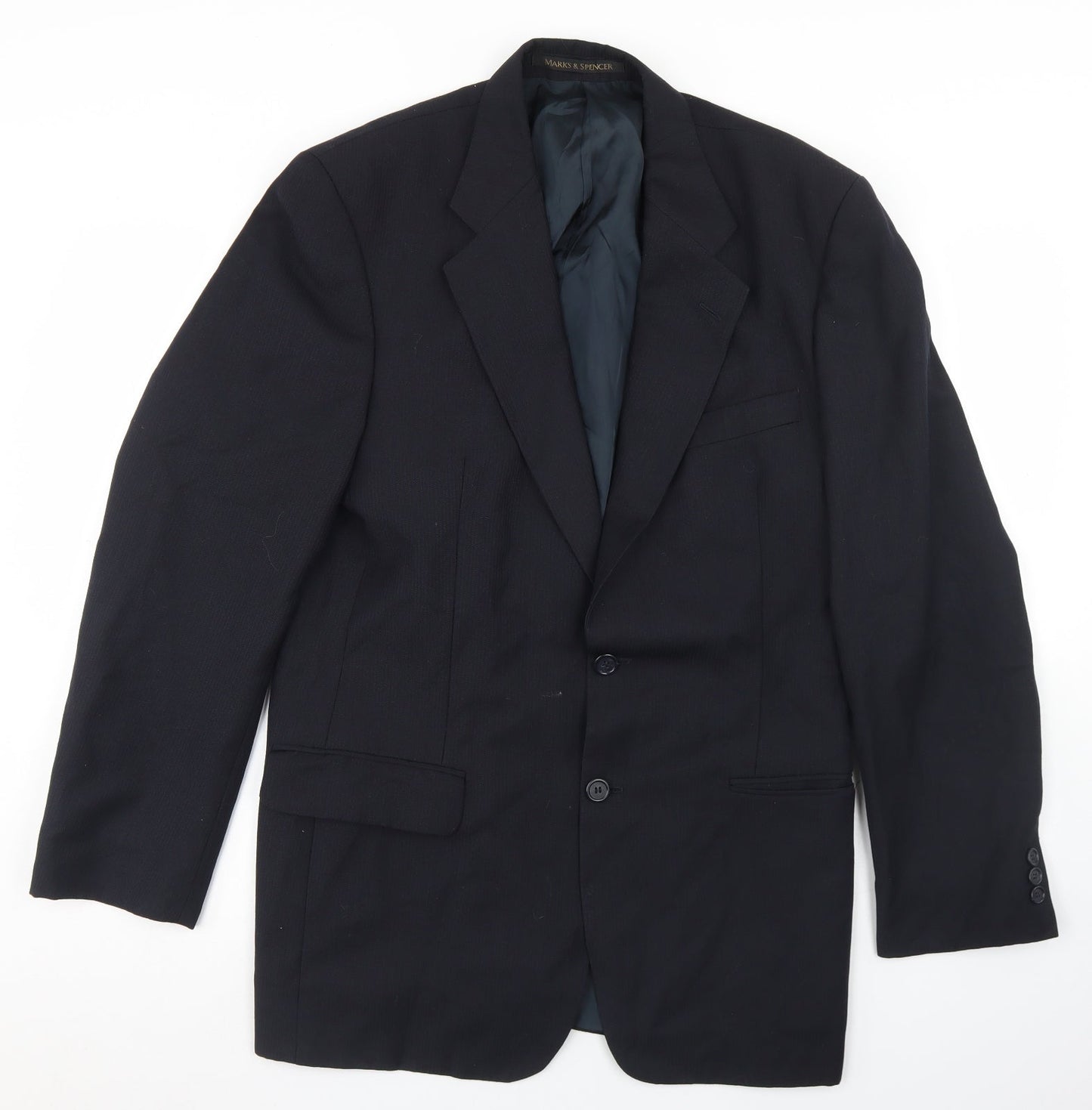 Marks and Spencer Mens Black  Polyester Jacket Blazer Size 38
