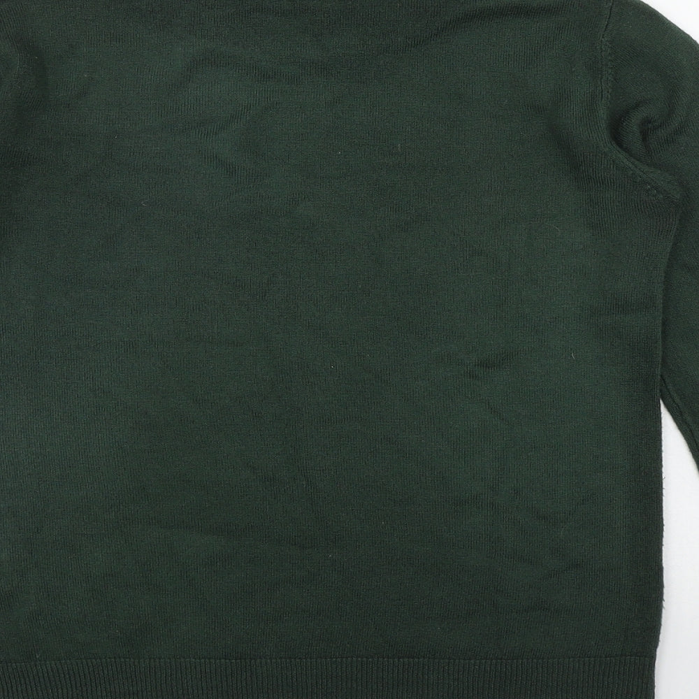 Originals Womens Green Mock Neck  Acrylic Pullover Jumper Size 8