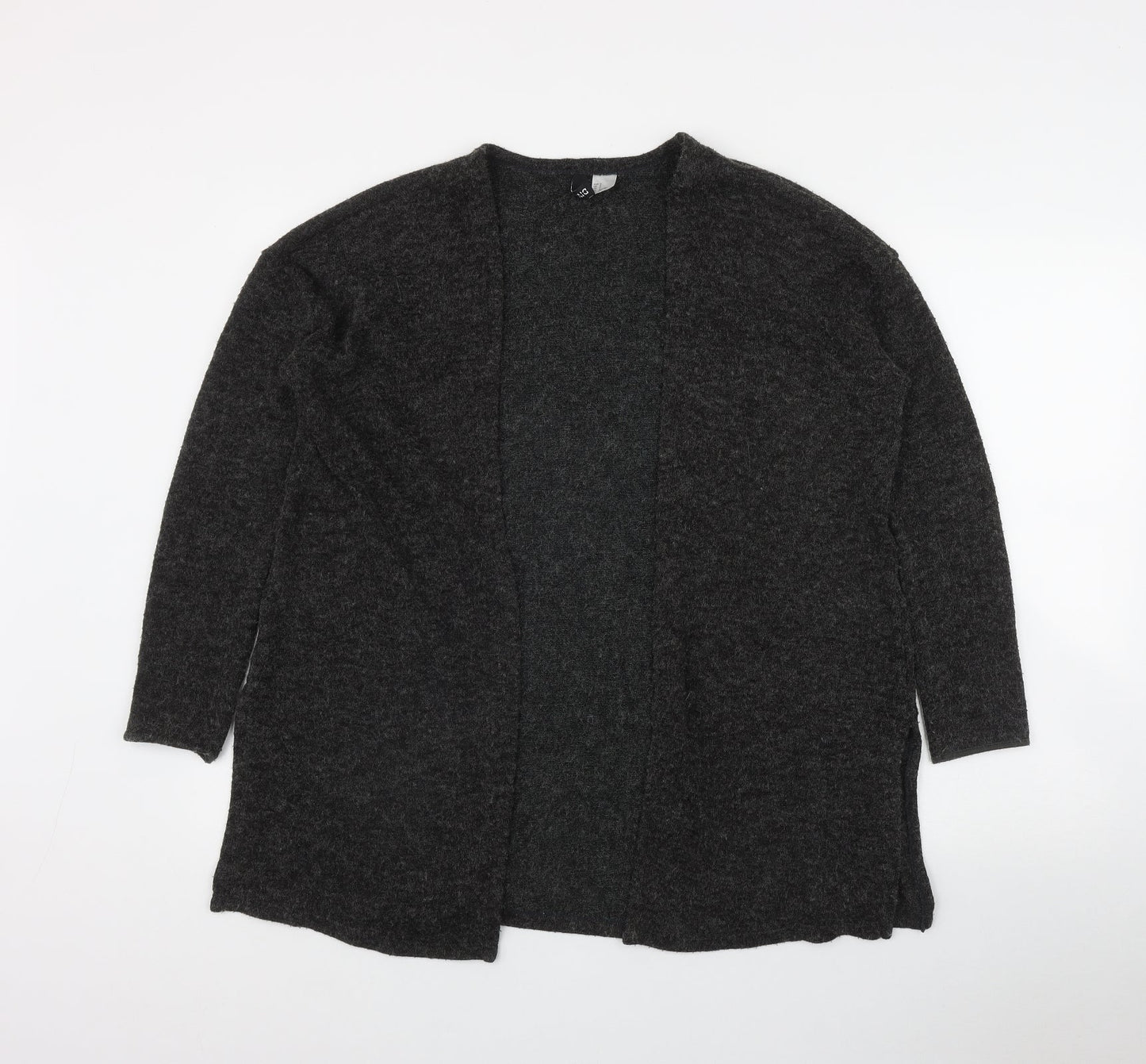 H&M Womens Grey V-Neck  Acrylic Cardigan Jumper Size S