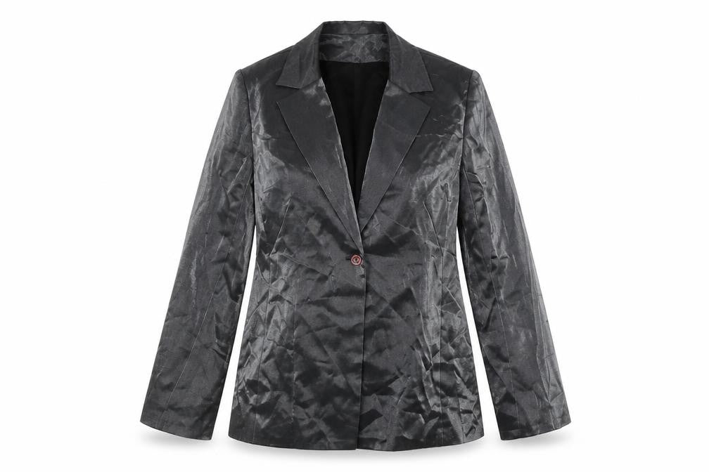 NLCollection Womens Silver   Jacket Blazer Size 14  Button