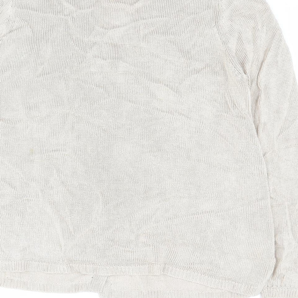 Marks and Spencer Womens Gold V-Neck  Viscose Cardigan Jumper Size 12