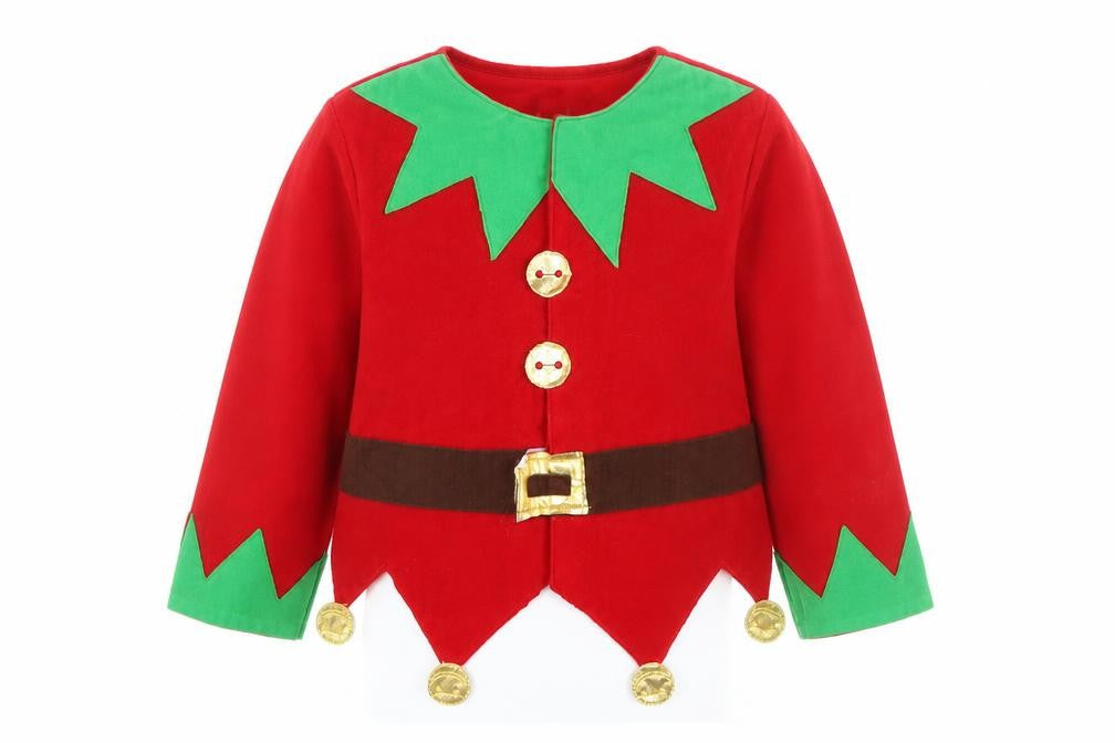 Ladybird Boys Red   Jacket  Size 3-4 Years  Hook & Loop - Elf fancy dress