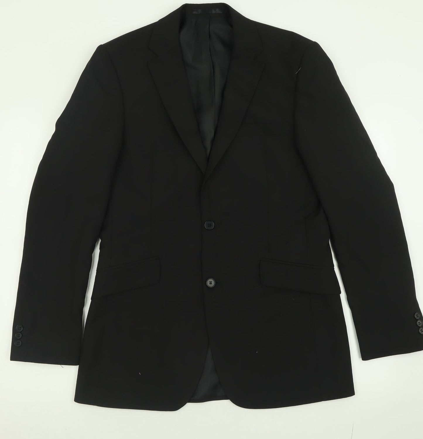 suit direct Mens Black  Polyester Jacket Suit Jacket Size 38