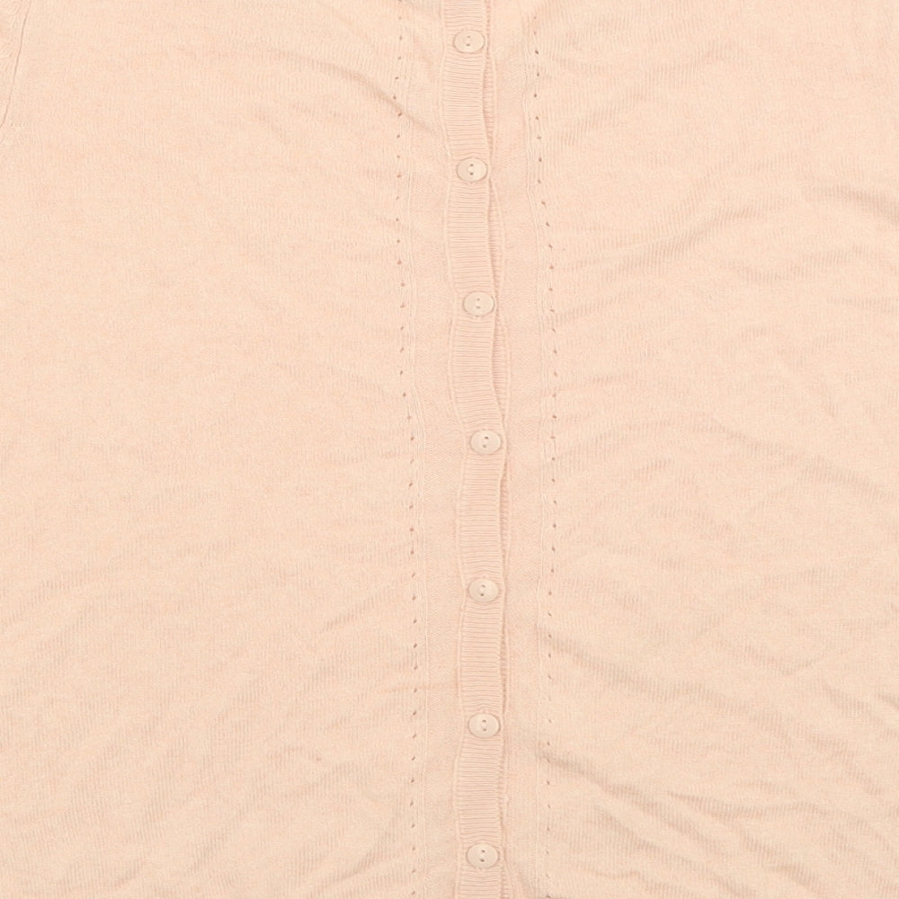 Marks and Spencer Womens Pink Crew Neck  Viscose Pullover Jumper Size 18