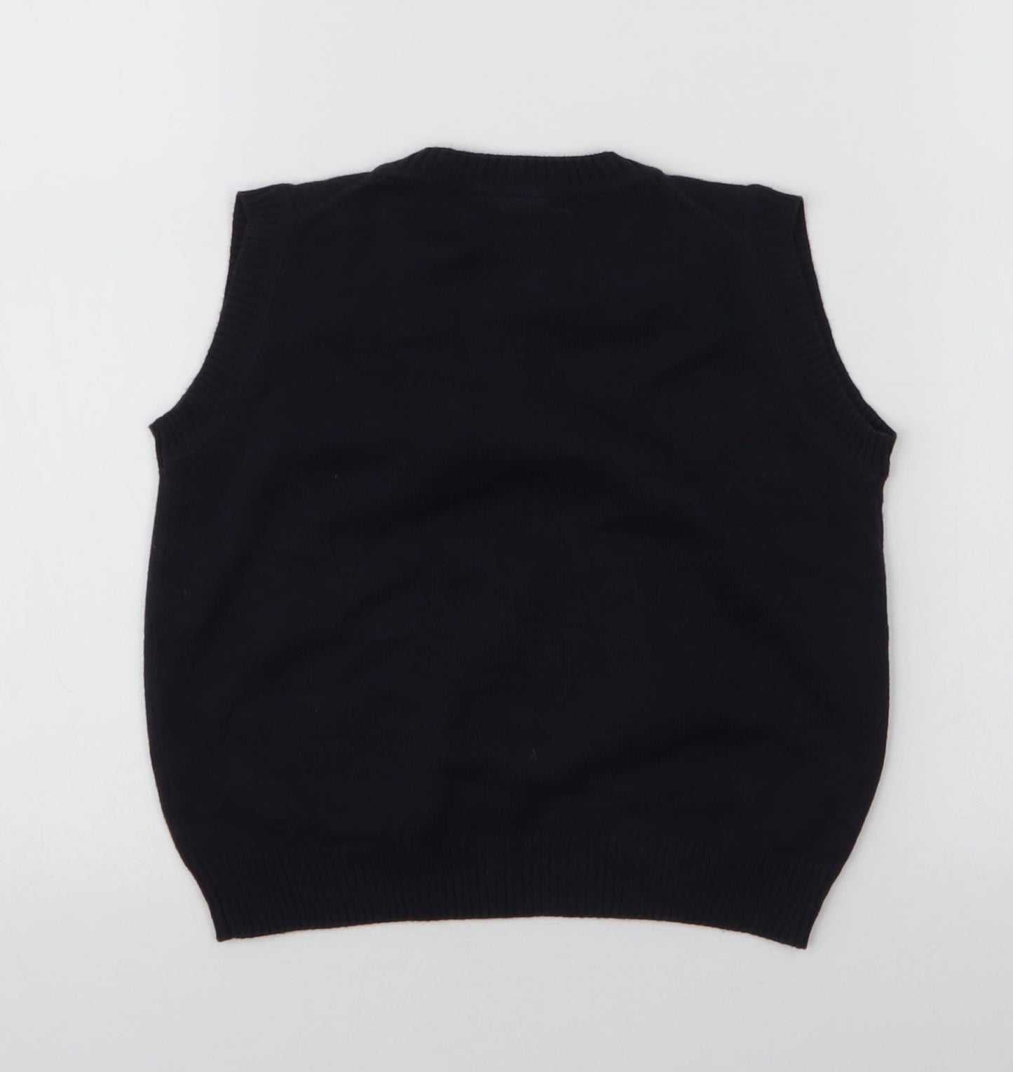 Zara Boys Blue V-Neck  Polyester Vest Jumper Size 2XS  Pullover