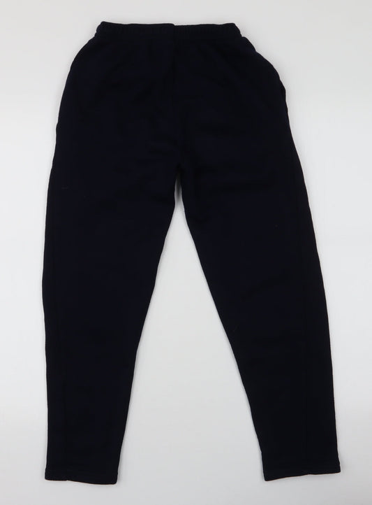 Diamond Kids Boys Blue  Acrylic Jogger Trousers Size XS  Slim Pullover