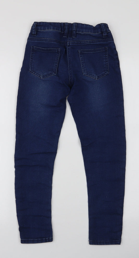 Dunnes Stores Boys Blue  Cotton Skinny Jeans Size 9 Months  Slim Zip
