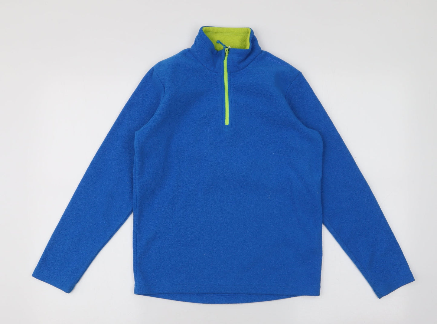 Quechuo Boys Blue  Polyester Pullover Sweatshirt Size 12 Years  Zip