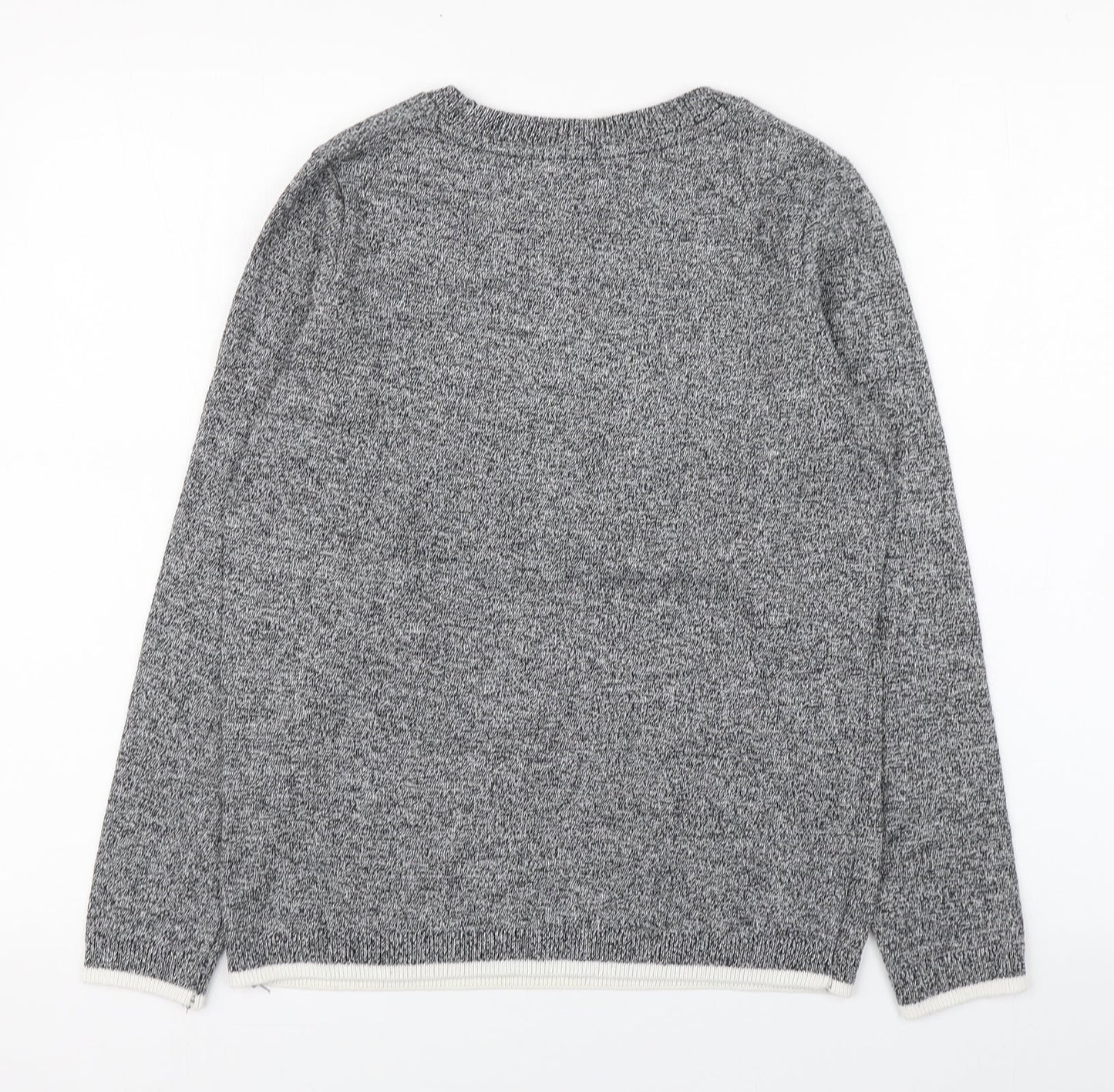 Dorothy Perkins Womens Grey Round Neck  Cotton Pullover Jumper Size S   - Dream