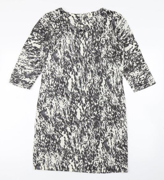 TU Womens Multicoloured Animal Print Acrylic Jumper Dress  Size 14  Round Neck Button