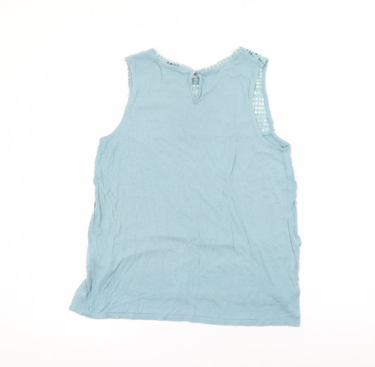 H&M Womens Blue  Polyester Camisole Tank Size S Round Neck
