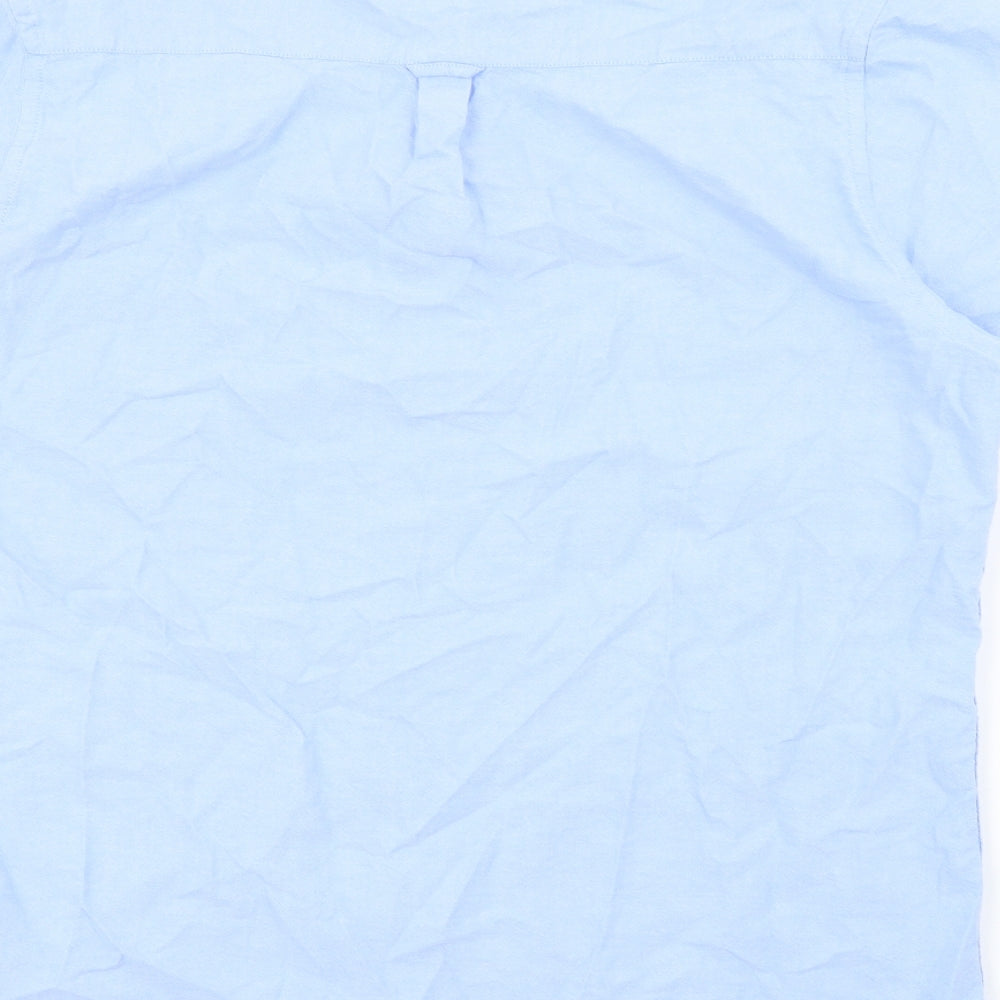 Primark Mens Blue  Cotton  Button-Up Size XL Collared Button