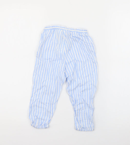 H&M Girls Blue Striped Viscose Bloomer Trousers Size 2 Years  Regular