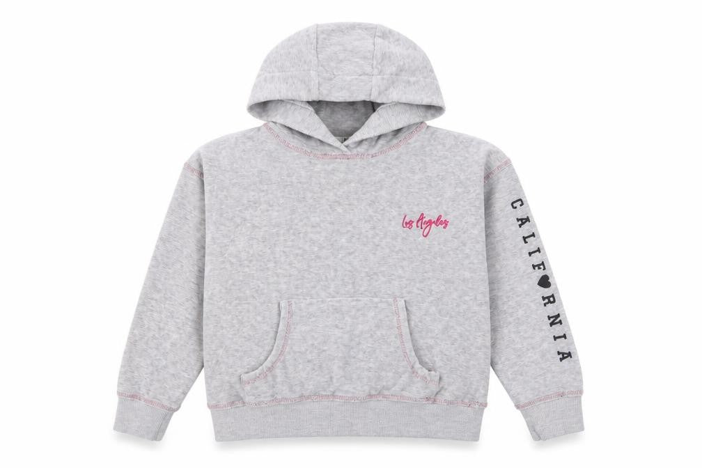 Marks and Spencer Girls Grey  Cotton Pullover Hoodie Size 10-11 Years