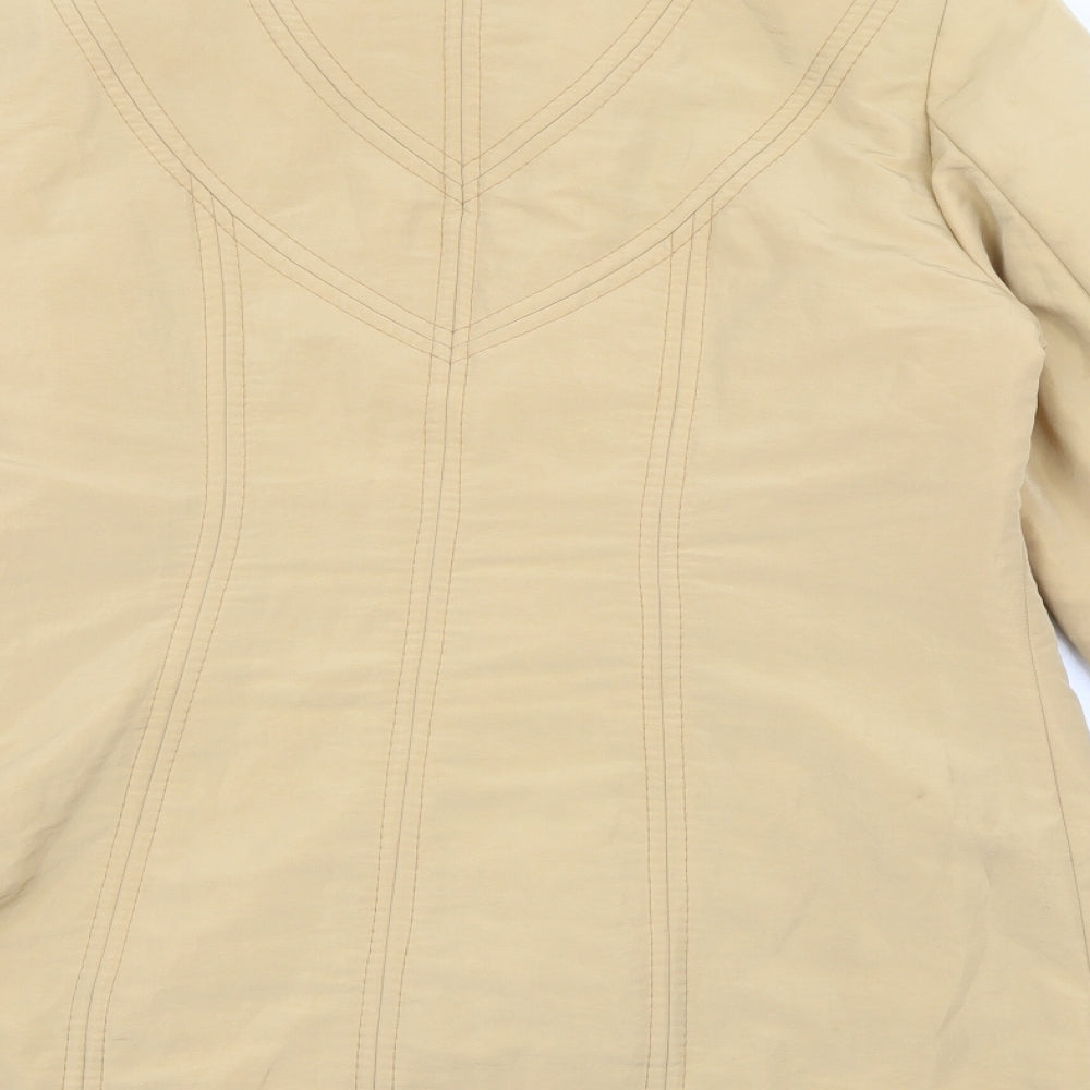 Isabell Womens Beige   Jacket Coat Size 12  Zip