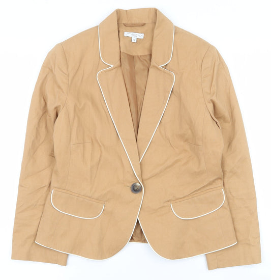 New Look Womens Brown   Jacket  Size 12  Button