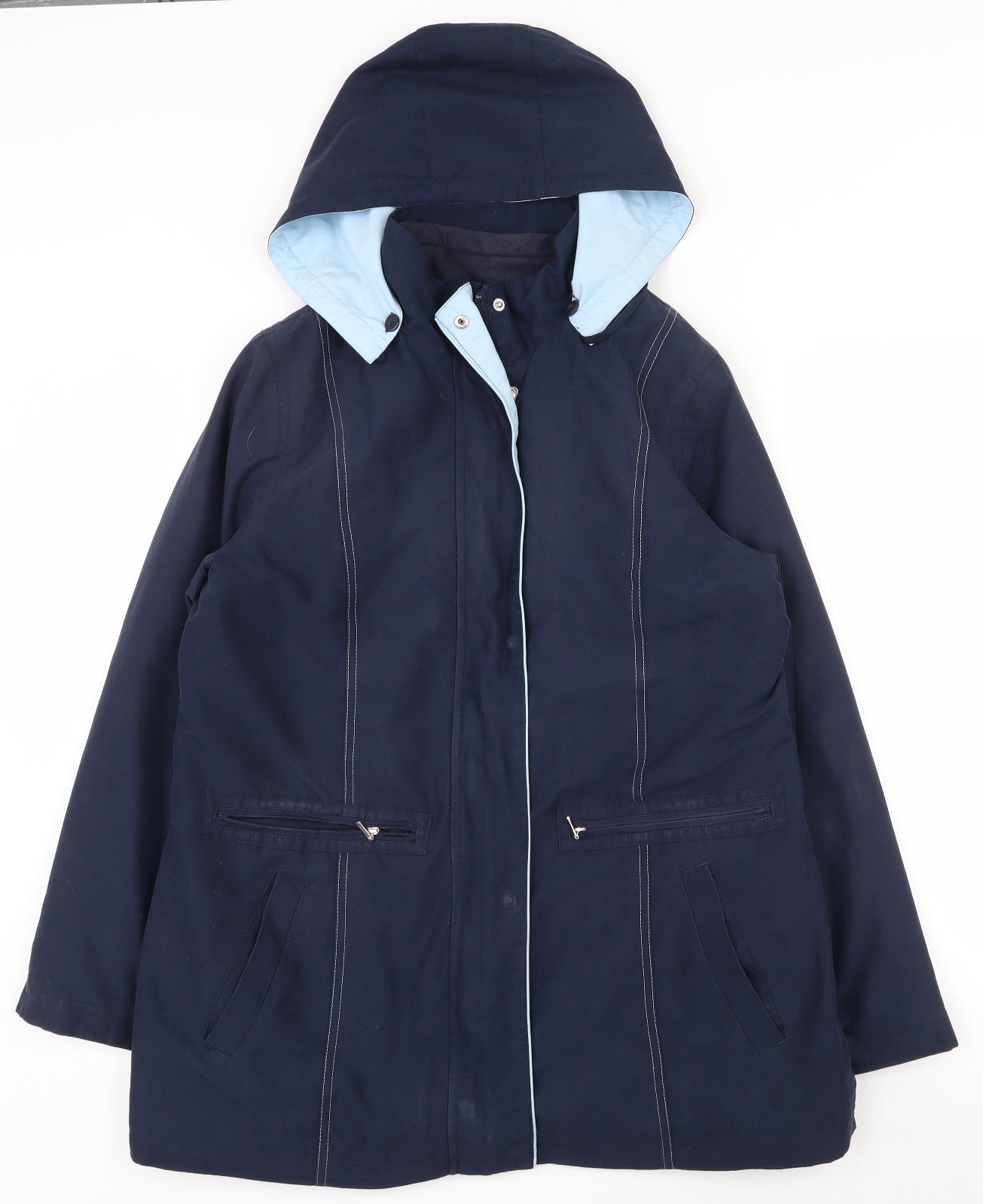Bonmarché Womens Blue   Anorak Coat Size S  Zip