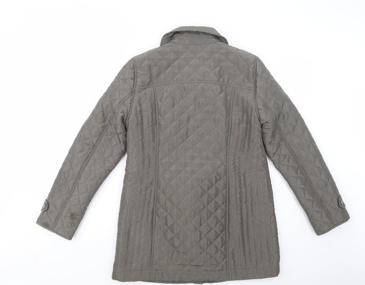 Marks and Spencer Womens Green   Quilted Coat Size 10  Zip