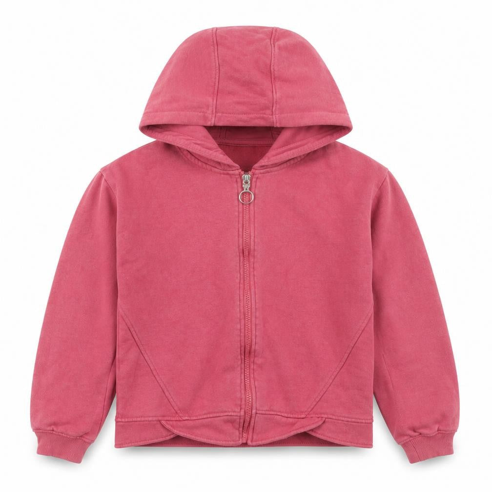 Matalan Girls Pink  Cotton Full Zip Hoodie Size 10 Years  Zip