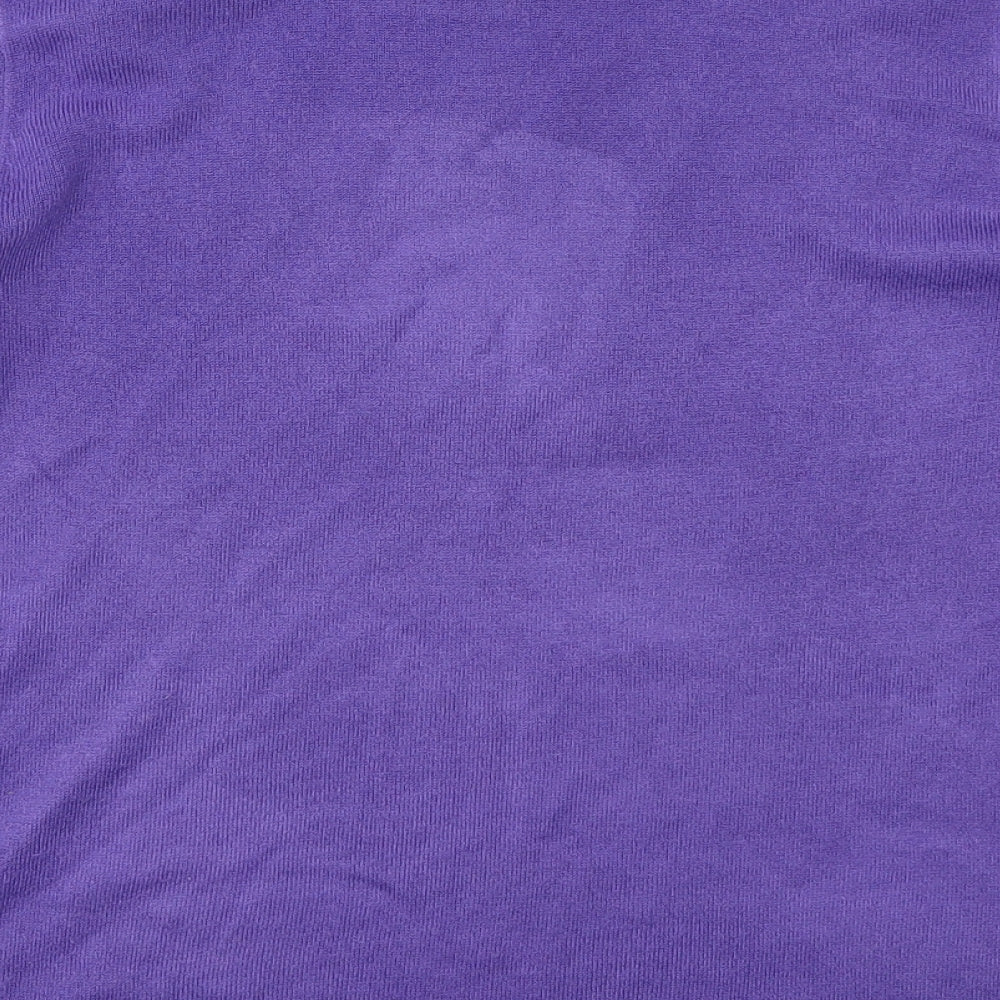 Preworn Womens Purple Crew Neck  Acrylic Pullover Jumper Size M