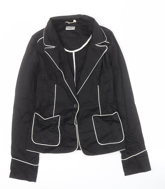 Select Womens Black   Jacket Blazer Size 8  Button