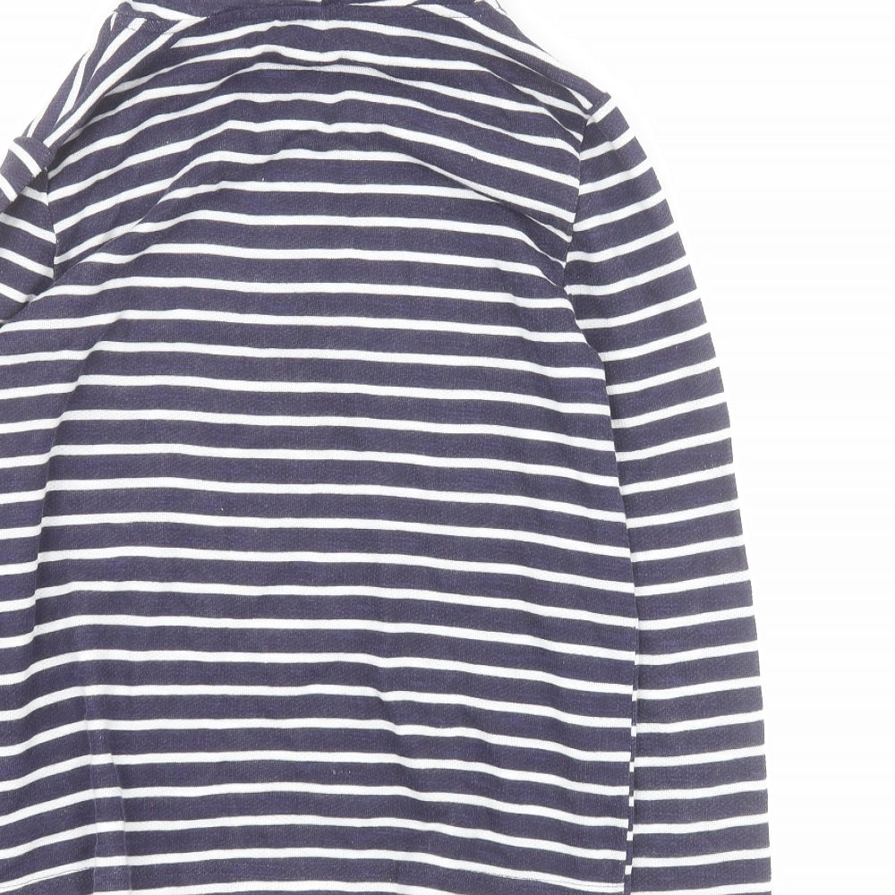 ASOS Womens Blue Striped Polyester Pullover Hoodie Size 6  Pullover