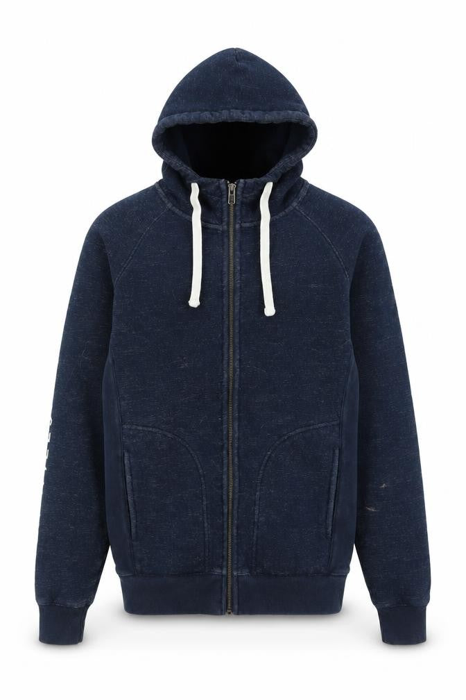 Mens UK XS Regular Jack Wills Blue Full Zip Hoodie