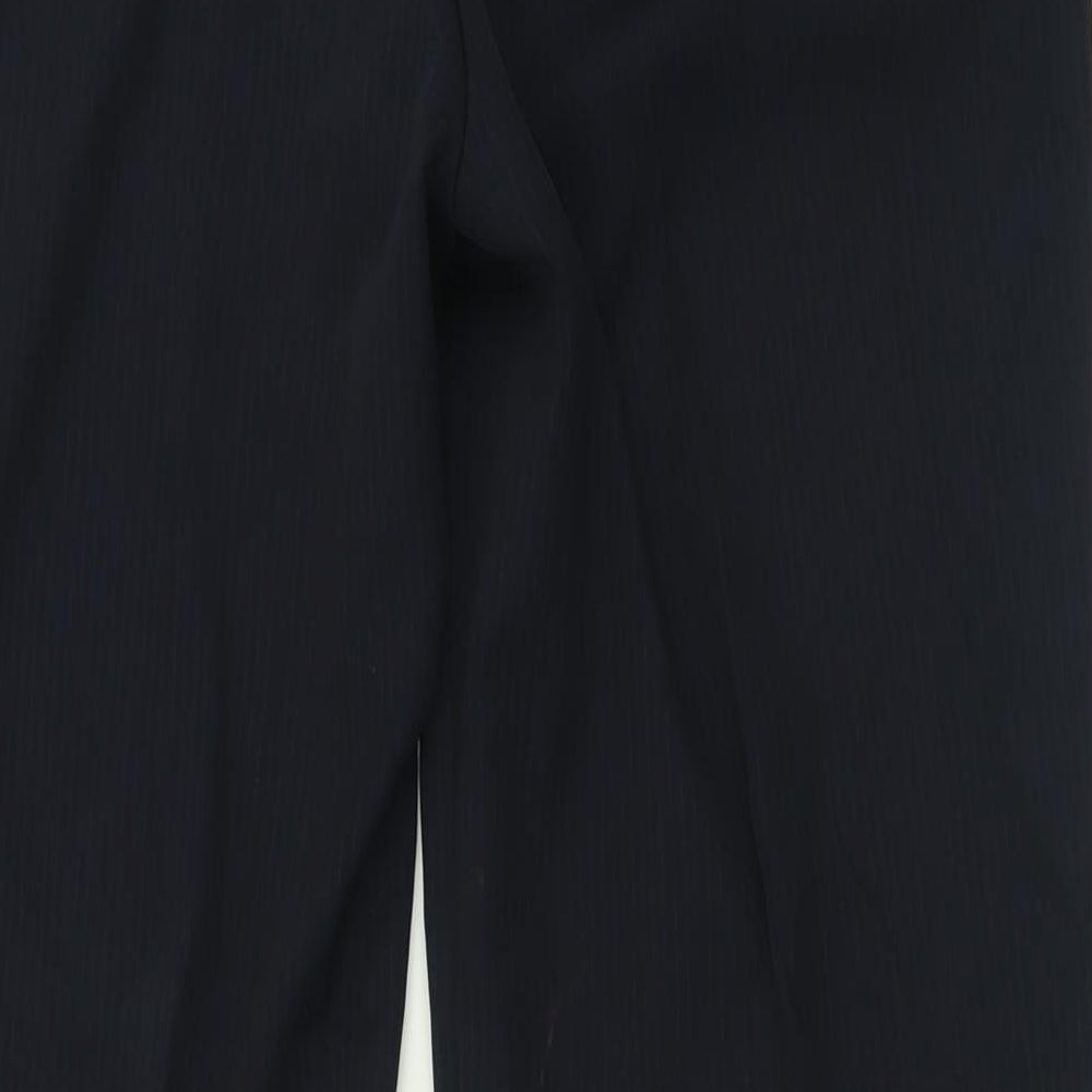 Marks and Spencer Womens Blue  Polyester Trousers  Size 12 L29 in Regular Button