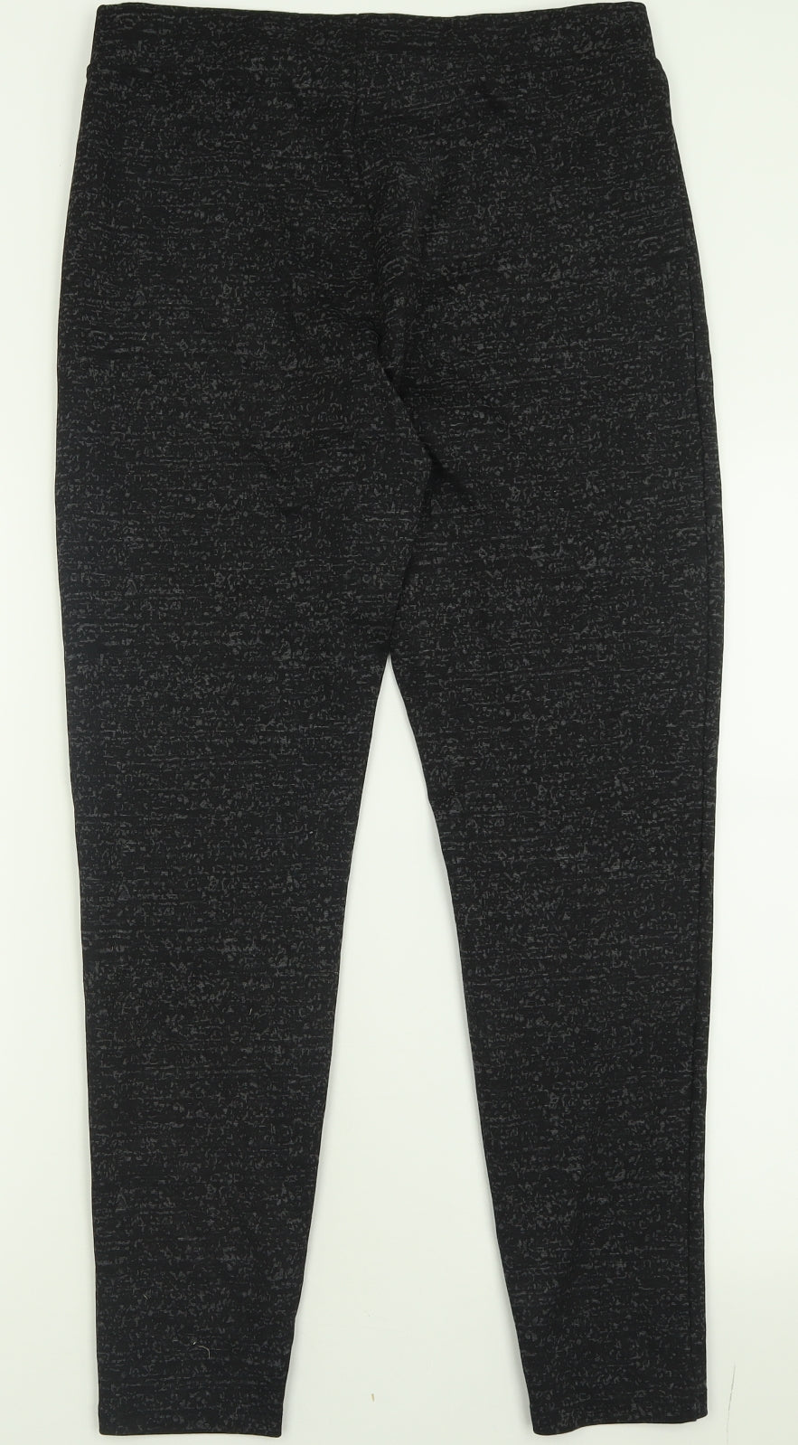 Papaya Womens Black Geometric Polyester Capri Trousers Size 16 L28 in Regular