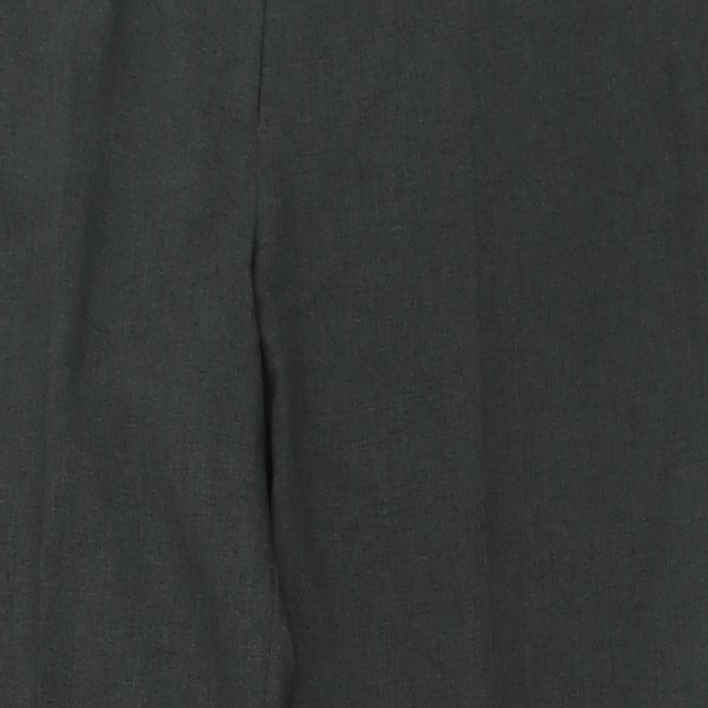 Papaya Womens Grey  Polyester Trousers  Size 14 L30 in Regular Button