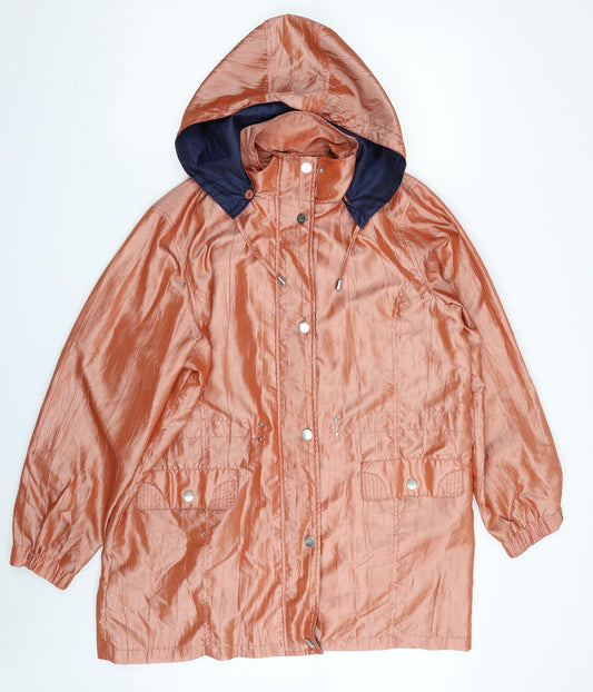 J B C Collection  Womens Orange   Jacket  Size 18  Zip