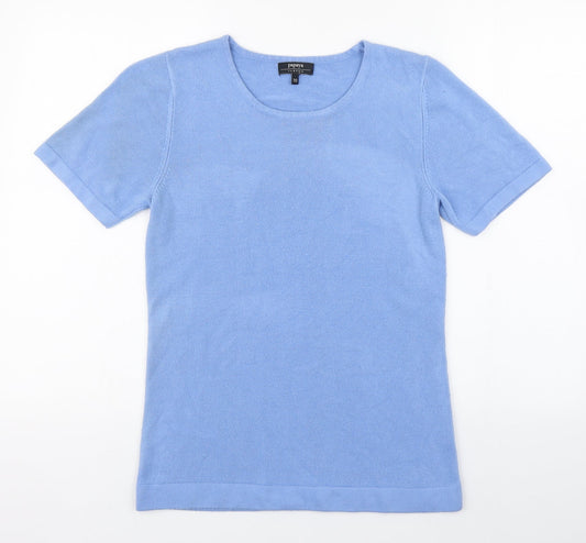 Papaya Womens Blue Round Neck  Acrylic Pullover Jumper Size 10