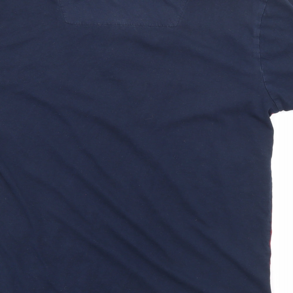 Threadbare Mens Red  Cotton  Polo Size M Collared Button