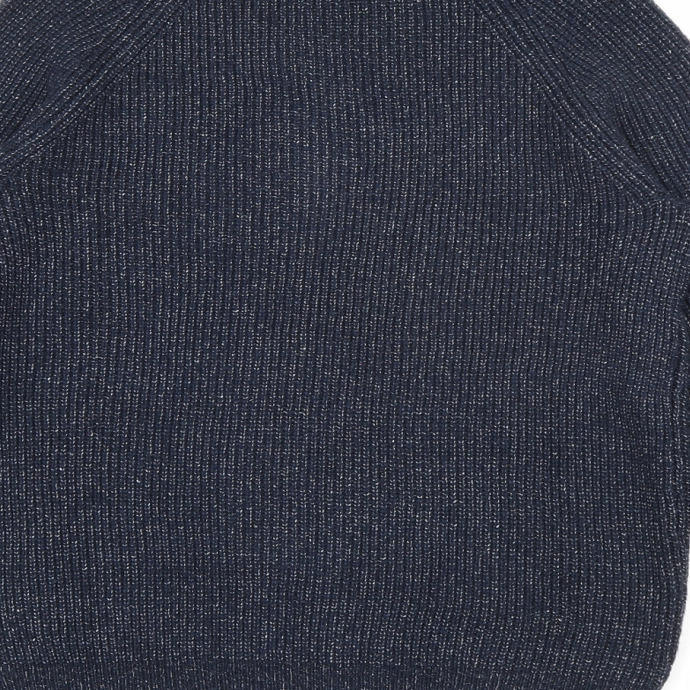 Marks and Spencer Mens Blue Crew Neck  Polyamide Pullover Jumper Size M