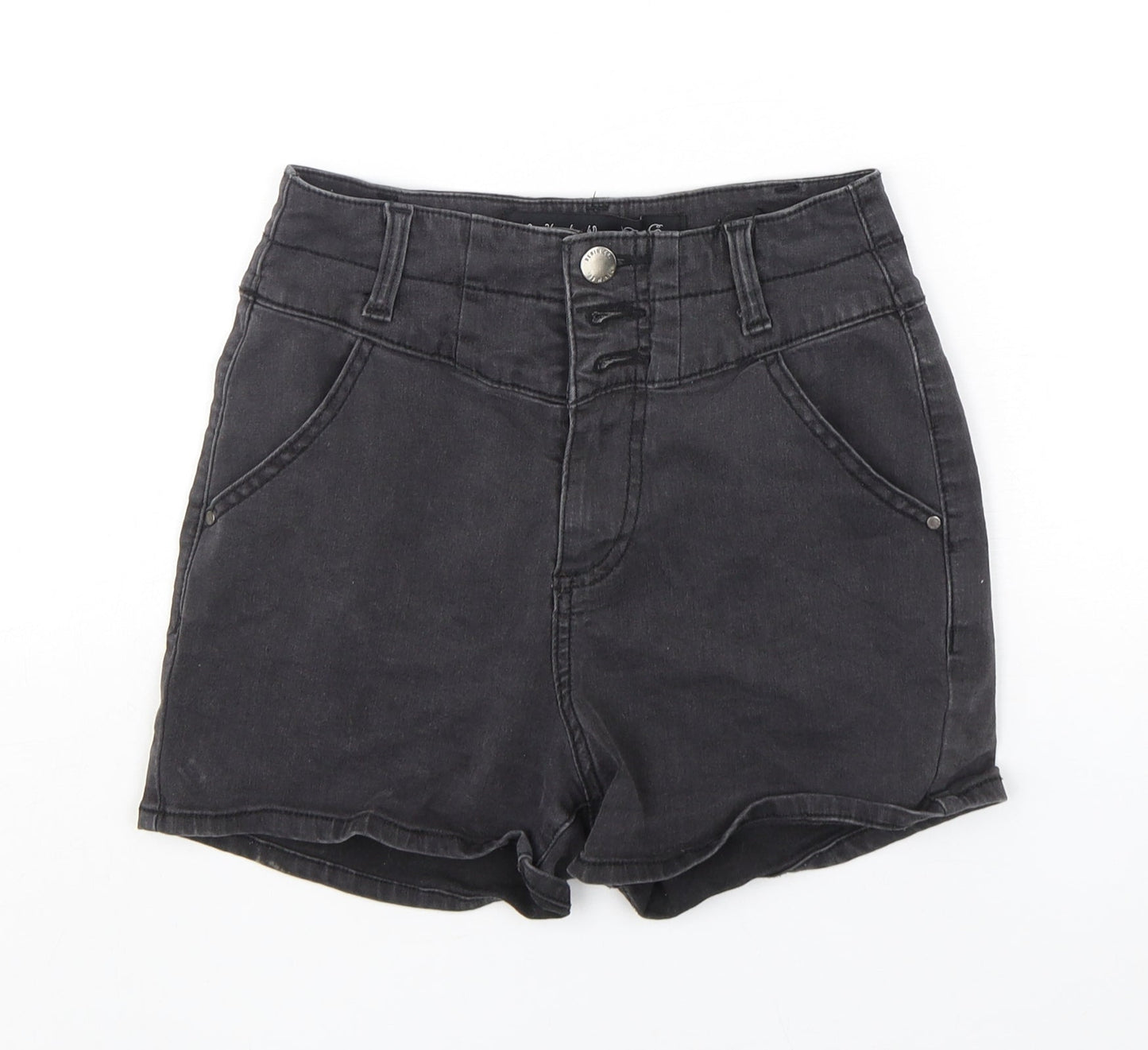 Denim Co Womens Black  Polyester Sailor Shorts Size 8 L3 in Regular Button